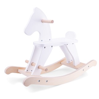 New Classic Toys - Wooden Rocking Horse - White